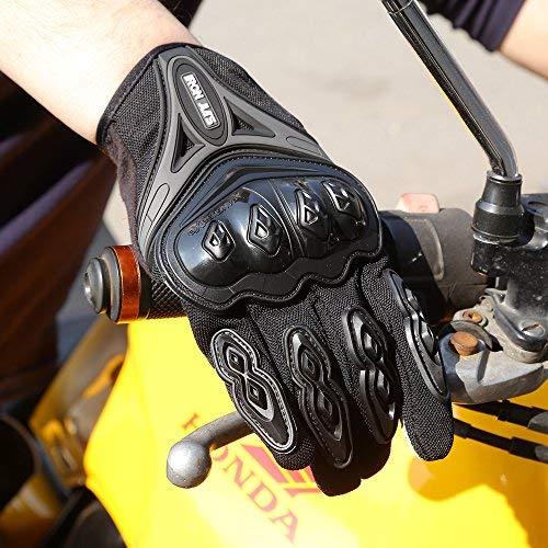 Motorcycle gloves Full finger durable for road racing bike summer spring Powersports support touch screen BLUE-M