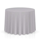 Lann's Linens - 120" Round Premium Tablecloth for Wedding/Banquet/Restaurant - Polyester Fabric Table Cloth - White