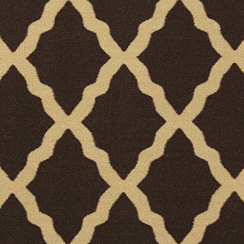 Ottomanson Ottohome Collection Contemporary Morrocan Trellis Design Non-Skid (Non-Slip) Rubber Backing Runner Rug, 20" X 59", Red