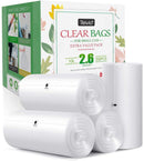 4 Gallon 220 Counts Strong Trash Bags Garbage Bags, Bathroom Trash Can Bin Liners, Small Plastic Bags for home office kitchen, fit 12-15 Liter, 3,3.5,4.5 Gal, Clear kitchen, Clear