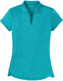 DRI-Equip Ladies Moisture Wicking Heather Golf Polos in XS-4XL