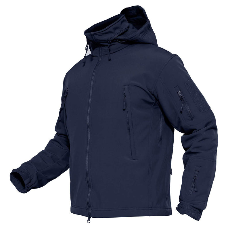 MAGCOMSEN Men's Tactical Jacket Winter Sports Hiking Skiing Water Resistant Fleece Lined Winter Coats Multi-Pockets