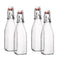 Seacoast Clear Glass Bottle with Swing Top Stopper, 33.75 Oz Round Pack of 4