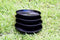 The Blooming Jungle Round Plastic Plant Saucer 9" Set of 4 Units (Black Color)