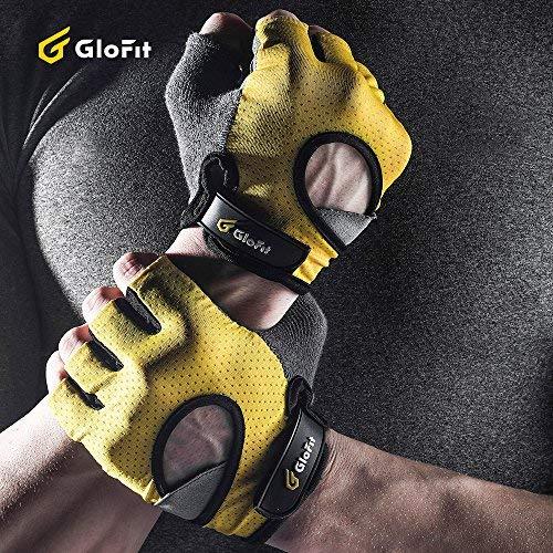 Glofit FREEDOM Workout Gloves, Knuckle Weight Lifting Shorty Fingerless Gloves with Curved Open Back, for Powerlifting, Gym, CrossFit, Women and Men