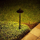 China Hat 12V Black Brass Path Light (7" Shade, 25" Tall) by sunduck