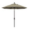 California Umbrella 9' Round Aluminum Market Umbrella, Crank Lift, Collar Tilt, White Pole, Sunbrella Pacific Blue