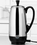 4-12 Cup Faberware Superfast STAINLESS Steel Percolator Fully Automatic - CHROME