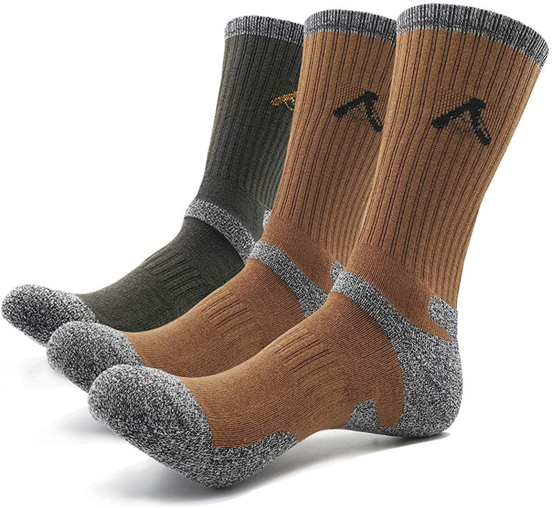 PEACE OF FOOT Hiking Socks boot socks For Mens 6(5+1) Pairs Multi Sports Trekking Climbing Camping working Crew Socks