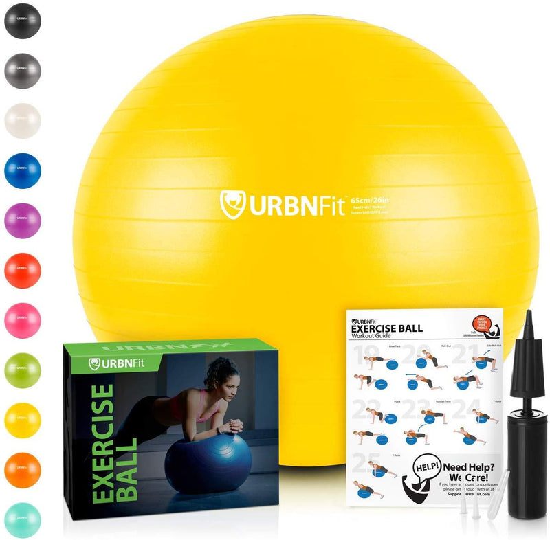 URBNFit 85M Exercise Ball for Fitness, Stability, Balance & Yoga