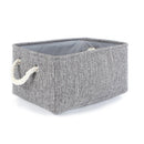 TheWarmHome Foldable Jumbo Fabric Storage Bins Grey Basket for Gifts Empty (18.9×15×11.8 inch)