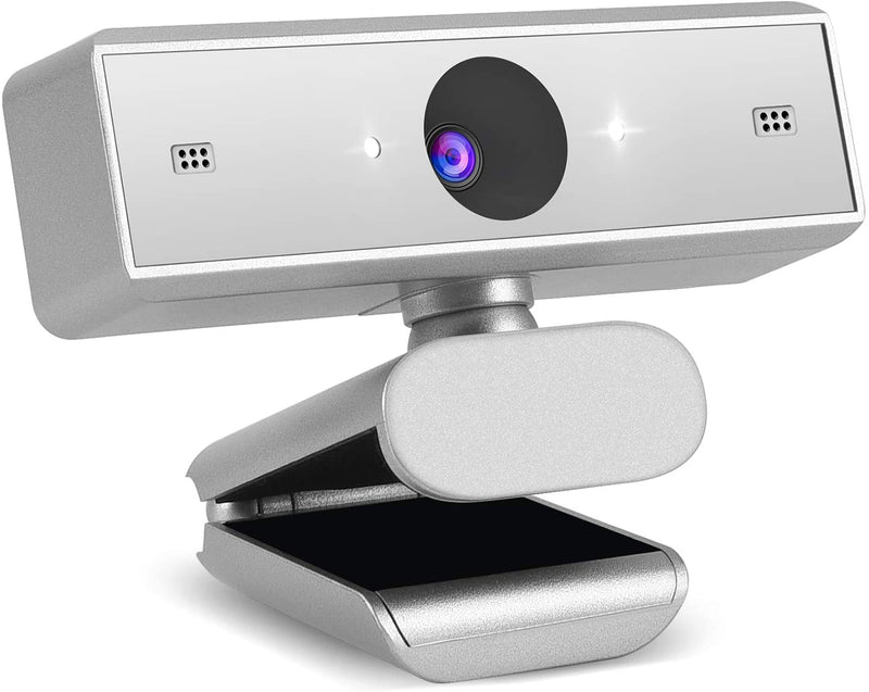 Ylife Webcams with Microphone, HD 5 Megapixel 1080P Video Call Available Pro Streaming Web Camera, Widescreen USB Computer Camera for PC Mac Laptop Video Calling Conferencing Recording (White)