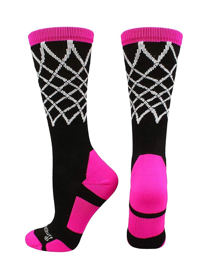 MadSportsStuff Elite Basketball Socks with Net Crew Length - Made in The USA