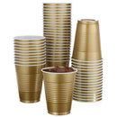 50 Pack - 18 Oz Disposable Gold Plastic Cups Big Party Cup Perfect For Birthday Party's Tableware