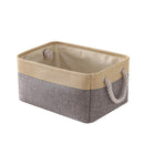 TheWarmHome Foldable Jumbo Fabric Storage Bins Grey Basket for Gifts Empty (18.9×15×11.8 inch)