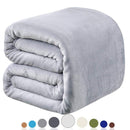 Richave Fleece Blanket King Size 350GSM Lightweight Blankets for The Bed Extra Soft Super Warm Sofa Throw 90" x 108"(Dark Grey King)