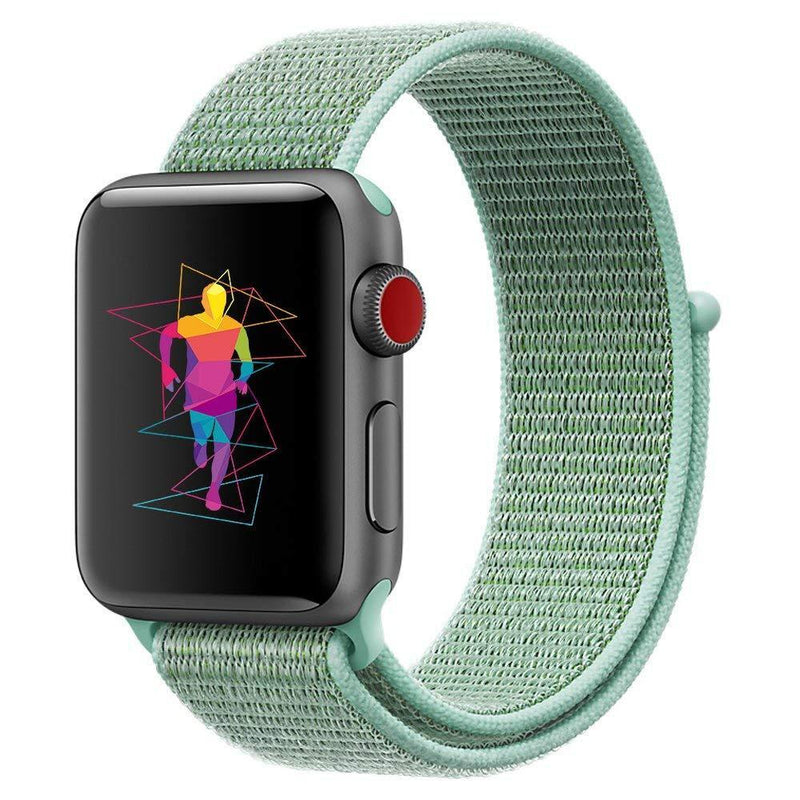 INTENY Sport Band for Apple Watch 38mm 42mm, Soft Lightweight Breathable Nylon Sport Loop Replacement Strap for iWatch Apple Watch Series 3, Series 2, Series 1, Hermes, Nike+, Edition