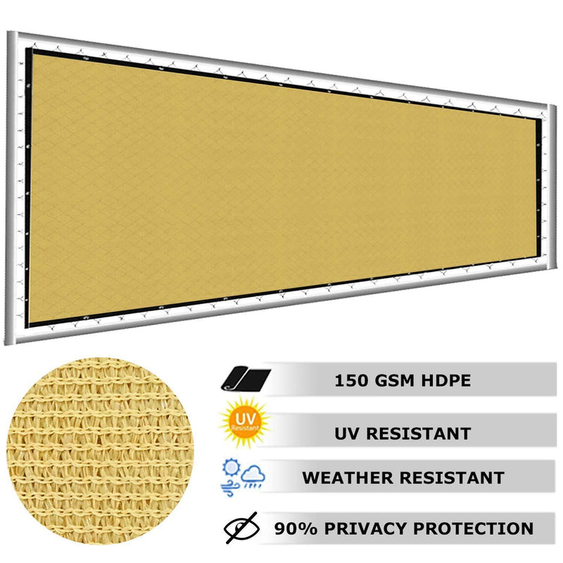 Shade&Beyond 4' x 50' Fence Privacy Screen Black Heavy Duty 150 GSM Fencing Mesh Shade Net Cover for Wall Garden Yard Backyard Indoor Outdoor Home Decoration