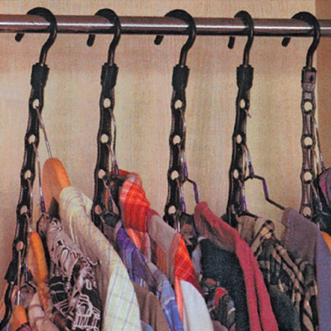 10 Pc Space saver hangers closet organizing racks multiple clothes hanger holder
