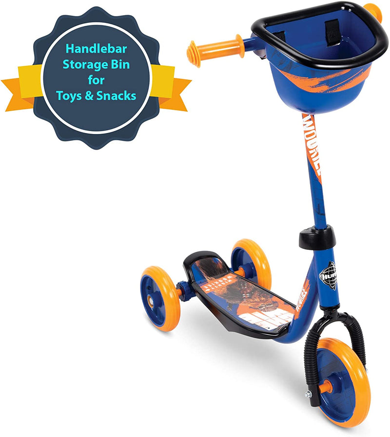 Huffy Kids Preschool Scooter for Boys Disney Pixar Cars & Toy Story, Star Wars, Marvel Spider-Man, 3 Wheel Toy