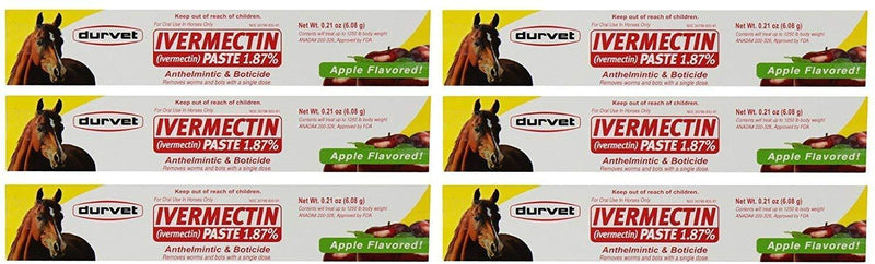 Ivermectin Paste Dewormer - 6.08g dose @ 1.87% Apple Flavor