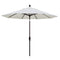 California Umbrella 9' Round Aluminum Market Umbrella, Crank Lift, Collar Tilt, White Pole, Sunbrella Pacific Blue