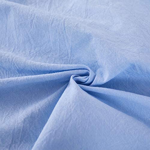 SORMAG 100% Washed Cotton Duvet Cover 3 Piece, Comforter Cover California King Size, Ultra Soft with Zipper Closure, Corner Ties, Simple Bedding Style, Gray White Plaid