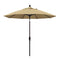 California Umbrella 9' Round Aluminum Market Umbrella, Crank Lift, Collar Tilt, White Pole, Sunbrella Pacific Blue