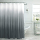 Natural Home Ombre Textured Shower Curtain with Beaded Rings, Dark Grey