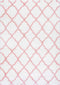 PAGISOFE Nelda Trellis Shag Rug, 4' x 6', Baby Pink