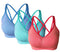 AKAMC Women's Removable Padded Sports Bras Medium Support Workout Yoga Bra 3 Pack