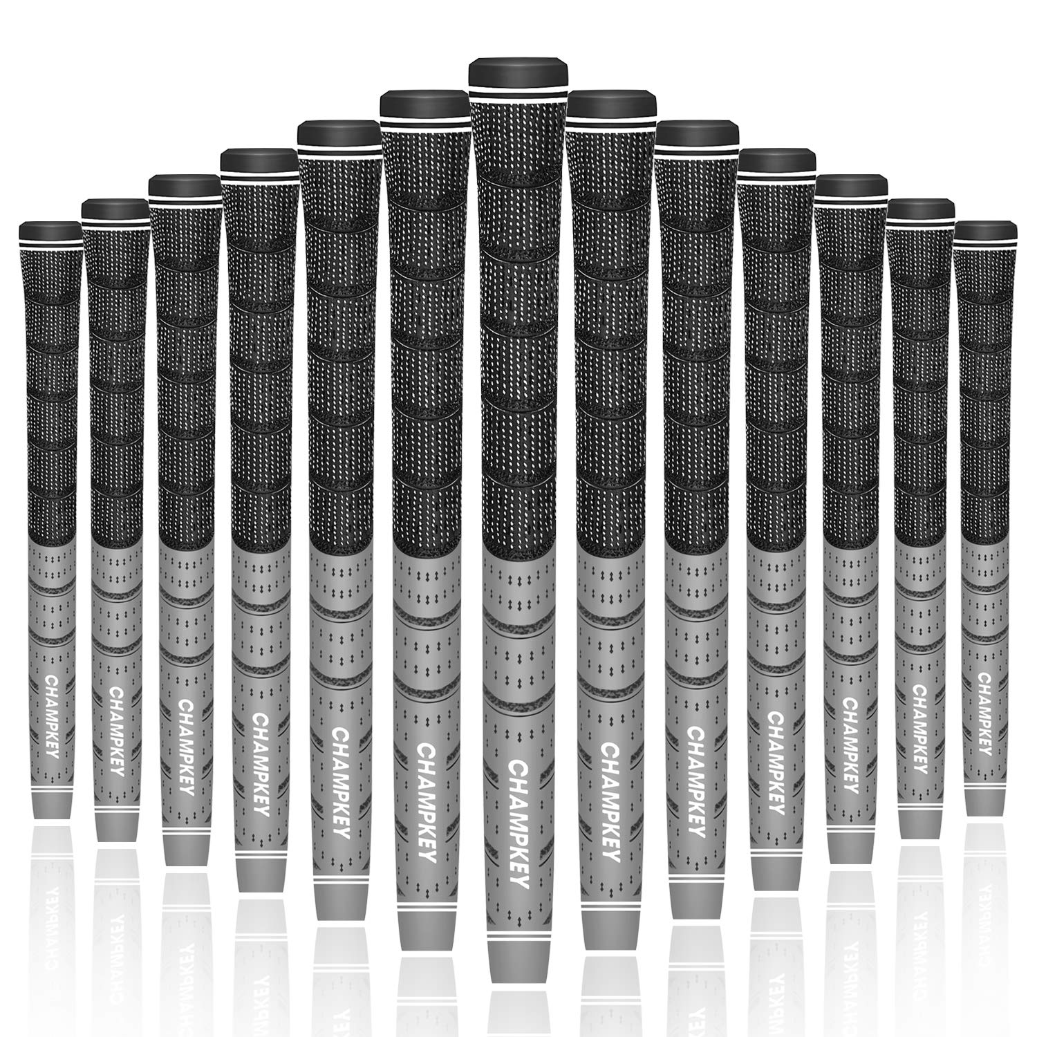 Champkey Multi Compound Golf Grips Set of 13 (5 Oz Solvent,Hook Blade,15 Tapes & Vise Clamp Available)-Choose Between 13 Grips & All Repair Kits and 13 Grips & 15 Tapes