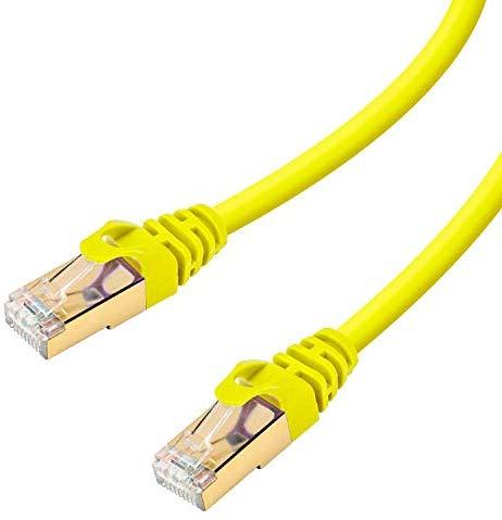 Maximm Cat7 Ethernet Cable, 15 Feet, Grey, 10-Pack - Pure Copper - RJ45 Gold-Plated Snagless Connectors 600 MHz, 10 Gbps. for Fast Network & Computer Networking + Cable Clips and Ties