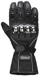 oubaiya Steel Outdoor Reinforced Brass Knuckle Motorcycle Motorbike Powersports Racing Textile Safety Gloves (Black, XX-Large)