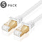 TNP Cat6 Ethernet Patch Cable (10 Feet) - Professional Gold Plated Snagless RJ45 Connector Computer Networking LAN Wire Cord Plug Premium Shielded Twisted Pair (White)