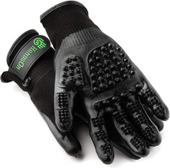 K&K Pet Grooming Gloves - Patented #1 Ranked, Award Winning Shedding, Bathing, & Hair Remover Gloves - Gentle Brush for Cats, Dogs, and Horses