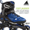 Rollerblade Macroblade 100 3WD Womens Adult Fitness Inline Skate, Violet Blue and Cool Grey, Performance Inline Skates