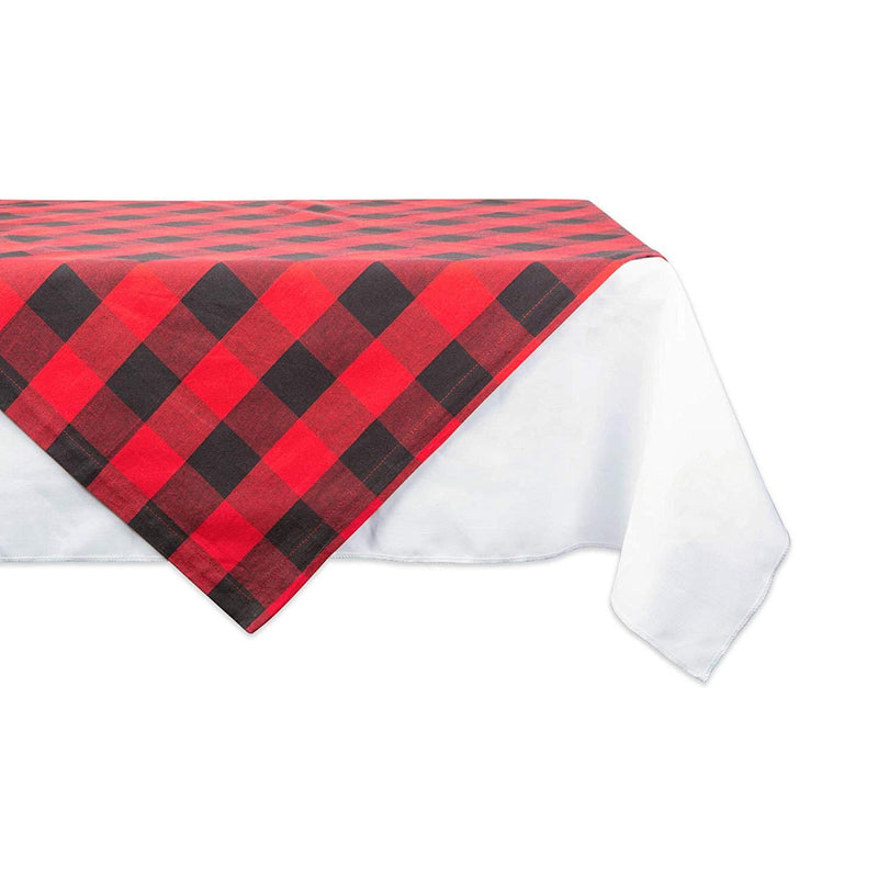 DII Cotton Buffalo Check Table Runner for Family Dinners or Gatherings, Indoor or Outdoor Parties, Halloween, & Everyday Use (14x72",  Seats 4-6 People), Orange & Black