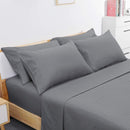 BYSURE Hotel Luxury Bed Sheets Set 4 Piece(Twin, Black) - Super Soft 1800 Thread Count 100% Microfiber Sheets with Deep Pockets, Wrinkle & Fade Resistant