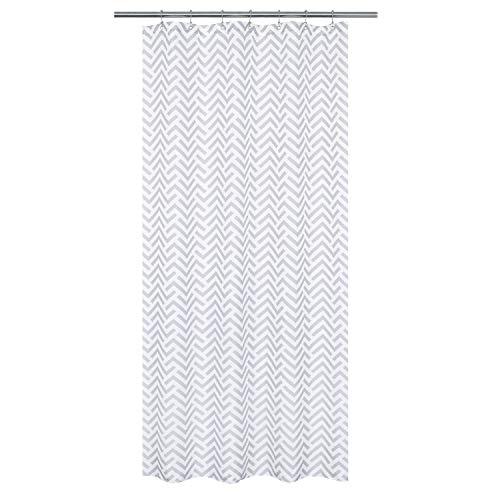 Mrs Awesome Fabric Shower Curtain with 9 Pockets 60 inches Width, Water Repellent, Washable, Odorless and Rust Proof Grommets, White,60x72