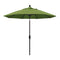 California Umbrella 9' Round Aluminum Market Umbrella, Crank Lift, Collar Tilt, White Pole, Sunbrella Pacific Blue