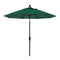 California Umbrella 9' Round Aluminum Market Umbrella, Crank Lift, Collar Tilt, White Pole, Sunbrella Pacific Blue