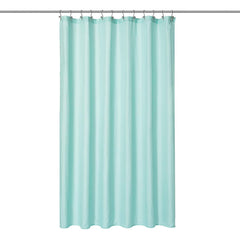 N&Y HOME Caregiver Attendant 36 inches Height Weighted Fabric Shower Curtain Machine Washable,Water Repellent Bathroom Curtains with Grommets, White, 48x36 inch