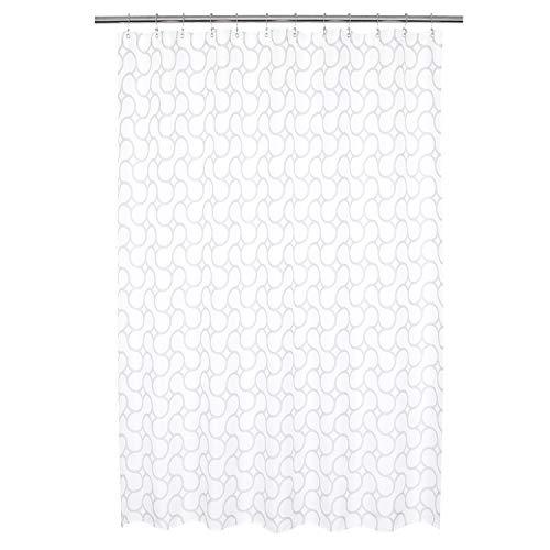 Mrs Awesome Fabric Shower Curtain with 9 Pockets 60 inches Width, Water Repellent, Washable, Odorless and Rust Proof Grommets, White,60x72