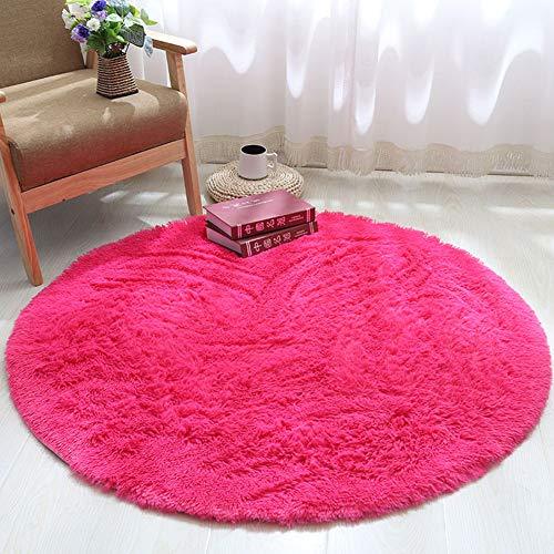PAGISOFE Ultra Soft 4.5cm Velvet Bedroom Rugs Kids Room Carpet Modern Shaggy Area Rugs Home Decor 2.6' X 5.3', Hot-Pink