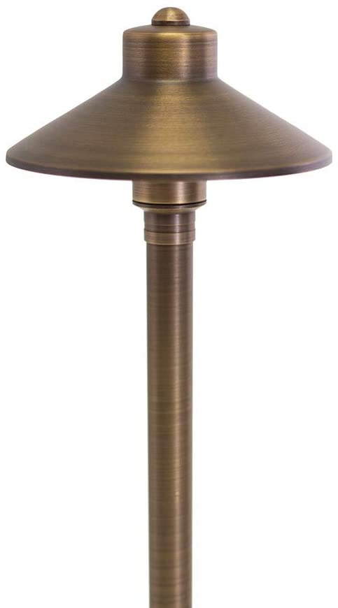 China Hat 12V Black Brass Path Light (7" Shade, 25" Tall) by sunduck