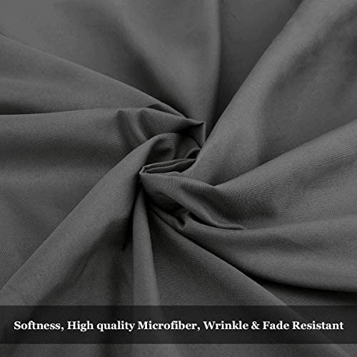 BYSURE Hotel Luxury Bed Sheets Set 4 Piece(Twin, Black) - Super Soft 1800 Thread Count 100% Microfiber Sheets with Deep Pockets, Wrinkle & Fade Resistant