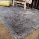 PAGISOFE Soft Faux Sheepskin Fluffy Rugs for Bedroom Kids Room, High Pile Faux Fur Area Rug Bedside Floor Carpet Photography, 3x5 Feet Rectangular Grey