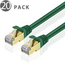 TNP Cat6 Ethernet Patch Cable (20 Inch) - Professional Gold Plated Snagless RJ45 Connector Computer Networking LAN Wire Cord Plug Premium Shielded Twisted Pair (Orange)