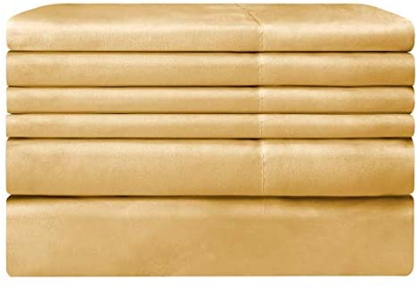 BYSURE Hotel Luxury Bed Sheets Set 4 Piece(Twin, Black) - Super Soft 1800 Thread Count 100% Microfiber Sheets with Deep Pockets, Wrinkle & Fade Resistant